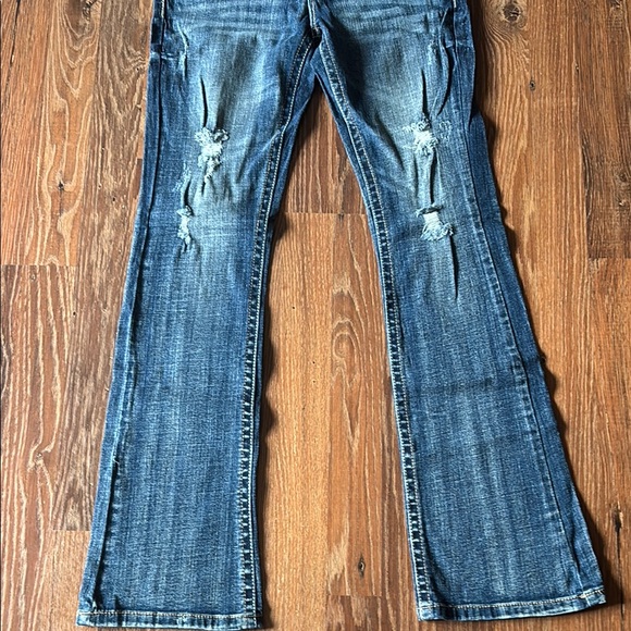 Wallflower Vintage Distressed & Embellished Jeans - Picture 3 of 12